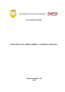 influência da mídia sobre a anorexia nervosa