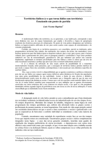 Territórios lúdicos - Associação Portuguesa de Sociologia