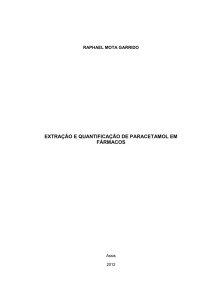 extração e quantificação de paracetamol em fármacos