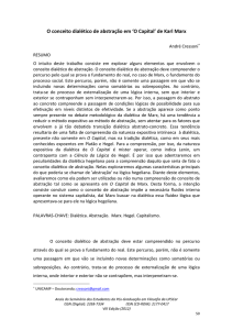 André Cressoni: O conceito dialético de abstração em `O