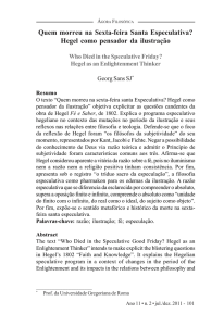 Quem morreu na Sexta-feira Santa Especulativa? Hegel