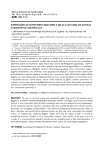 Contribuições do conhecimento local sobre o uso de Eugenia spp