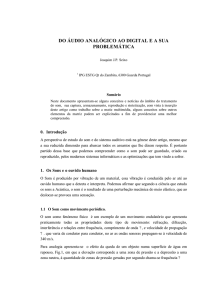 DO ÁUDIO ANALÓGICO AO DIGITAL E A SUA PROBLEMÁTICA