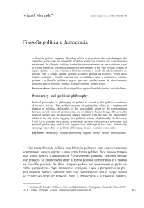 Filosofia política e democracia