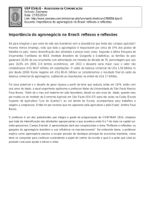 Importância do agronegócio no Brasil: reflexos e - Esalq