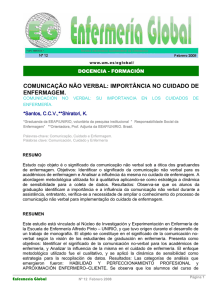 comunicação não verbal: importância no cuidado de enfermagem.