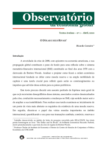 O dolar e seus rivais - Instituto de Economia