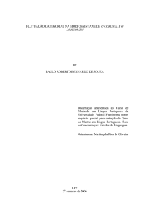 flutuação categorial na morfossintaxe de o coronel e o lobisomem