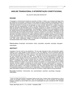análise transacional e interpretação constitucional glauco bauab