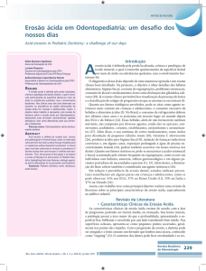 Erosão ácida em Odontopediatria: um desafio dos nossos dias