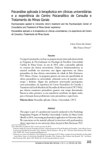 Psicanálise aplicada à terapêutica em clínicas universitárias e a