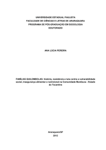 Famílias quilombolas: história, resistência e luta contra a