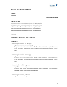 1 IDENTIFICAÇÃO DO MEDICAMENTO Risperdal