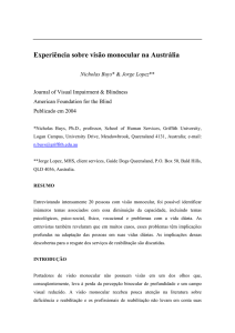 Experiência Sobre Visão Monocular na Australia Tradução ABDVM