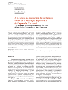 o caso da Construção Superlativa de Expressão Corporal