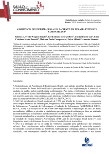 ASSISTÊNCIA DE ENFERMAGEM A UM PACIENTE EM TERAPIA