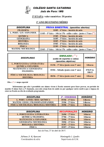 Clique e confira o horário de provas do 2º bimestre