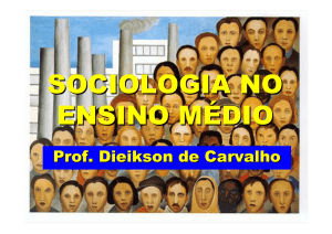 O estudo da Sociologia - Professor Dieikson de Carvalho