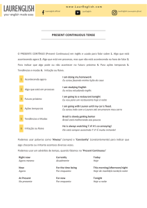 PRESENT CONTINUOUS TENSE