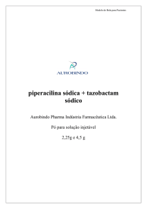 piperacilina sódica + tazobactam sódico