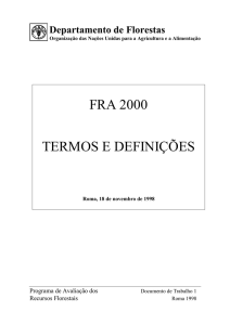 FRA 2000 TERMOS E DEFINIÇÕES