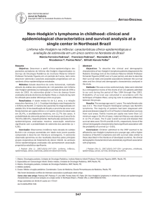 Non-Hodgkin`s lymphoma in childhood: clinical and epidemiological