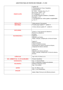 ASSUNTOS PARA OS TESTES III UNIDADE