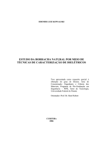 estudo da borracha natural por meio de técnicas de