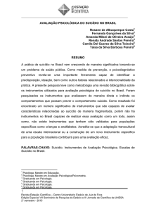 Avaliação psicológica do suicídio no Brasil