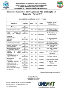 Calendário Acadêmico