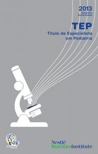 TEP 2013 - Sociedade Brasileira de Pediatria