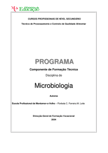 Microbiologia - Agência Nacional para a Qualificação e o Ensino