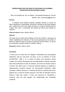 REPERCUSSÃO DOS ESTUDOS DO VESTUÁRIO NA ACADEMIA