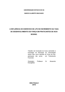 a influência do exercício de lpo no incremento da taxa de