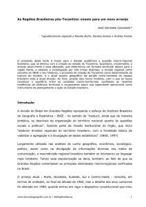 As Regiões Brasileiras pós-Tocantins: ensaio para um - fflch-usp