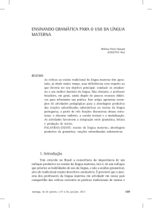 ensinando gramática para o uso da língua