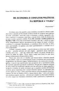 rs: economia e conflitos políticos na república velha
