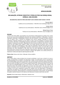 inflamação, estresse oxidativo e perda de peso na doença renal