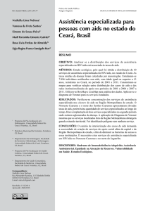 Assistência especializada para pessoas com aids no estado do