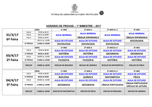 HORÁRIO PARA AS PROVAS DO