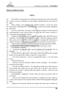 Prova Oficial UVA-2004.2 - Língua Portuguesa e Estrageira