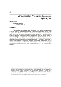 Virtualização: Princípios Básicos e Aplicações