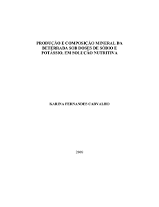 produção e composição mineral da beterraba sob doses de sódio e