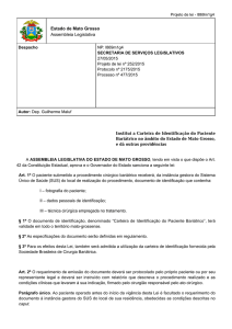 Proposição - Assembleia Legislativa do Estado de Mato Grosso