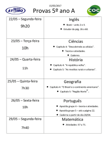 Provas 5º ano A