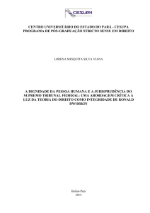 a dignidade da pessoa humana e a jurisprudência do