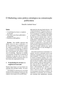 O Marketing como prática estratégica na comunicação publicitária