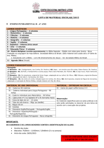 lista de material escolar/2015