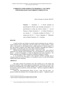 o direito como formação moderna: um corte epistemologico das