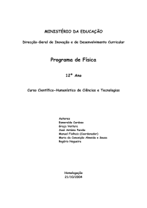 Física 12º ano - Sociedade Portuguesa de Física